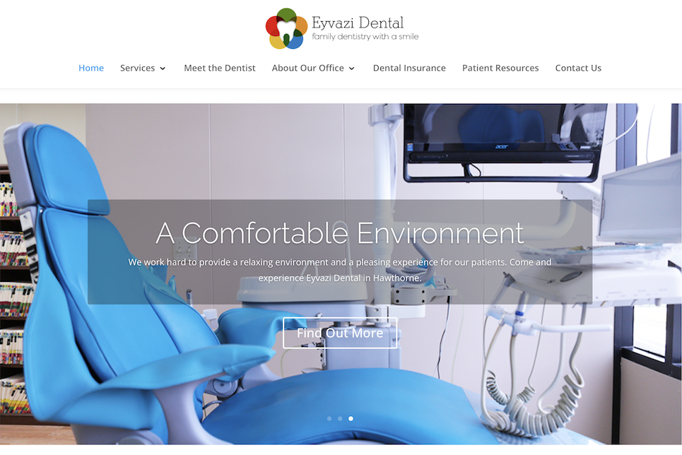 Eyvazi Dental Website Screenshot