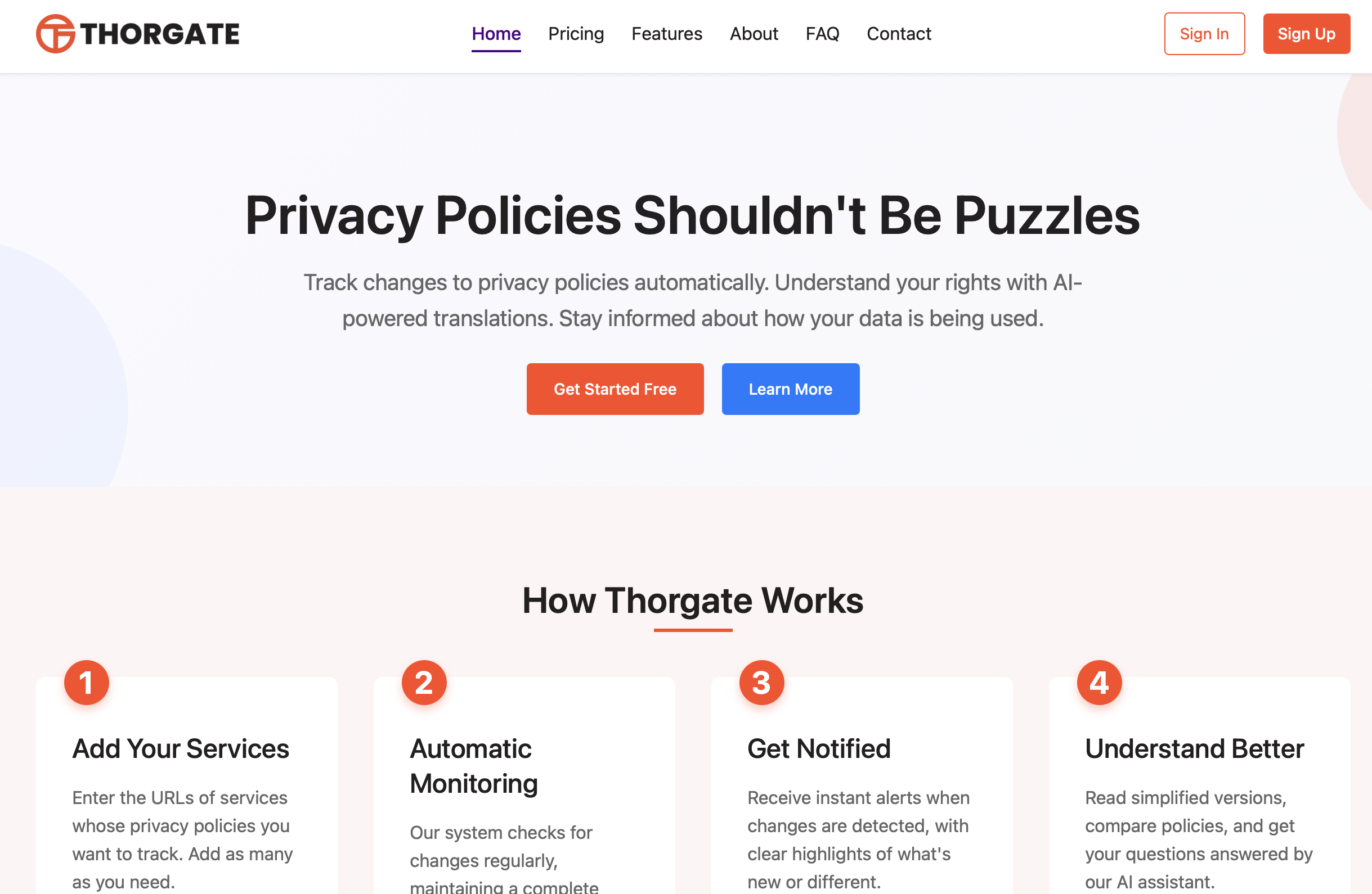 Thorgate Platform Website Screenshot
