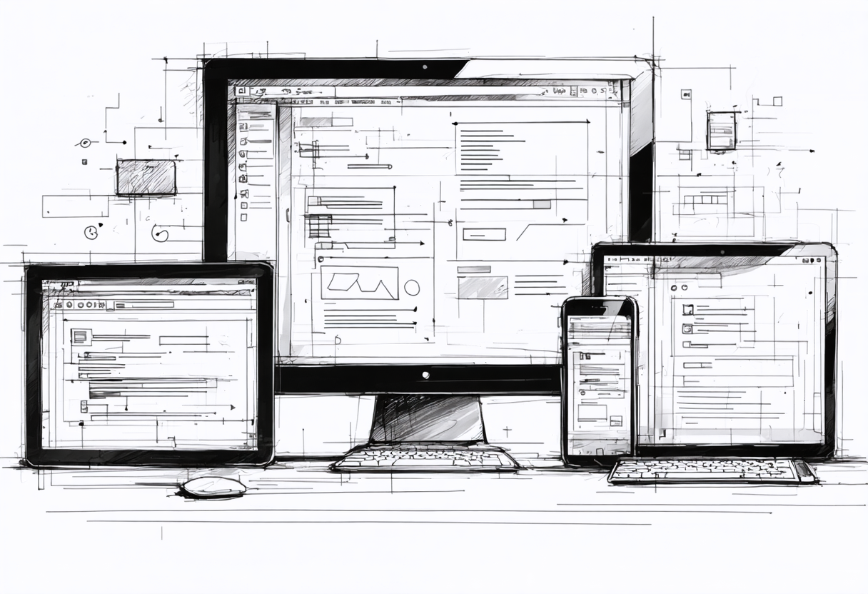 Web development responsive design screens